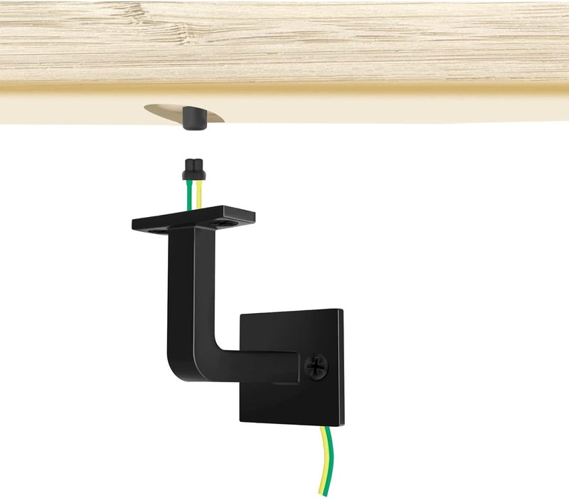 3TO Handrail Brackets - 4 Pack L-Shape Black Modern Design for Easy Installation Support Running LED Low-Voltage Cables - Image 3